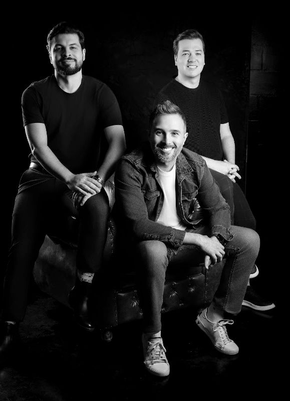 Os sócios da BDDB.ag em retrato preto e branco
